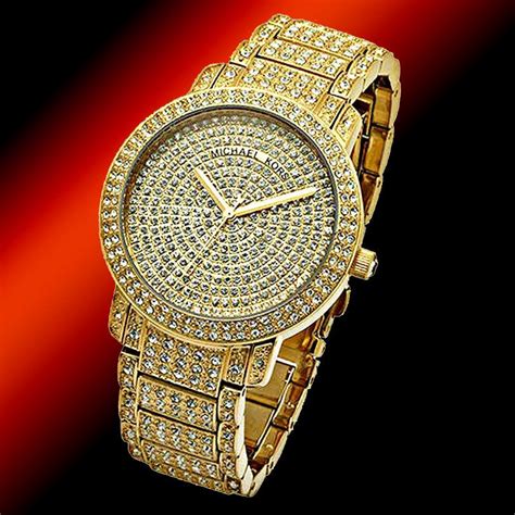 michael kors gold watch with diamond for men|michael kors silver diamond watch.